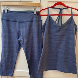 Beyond Yoga Workout Set - Marled Blue Size L